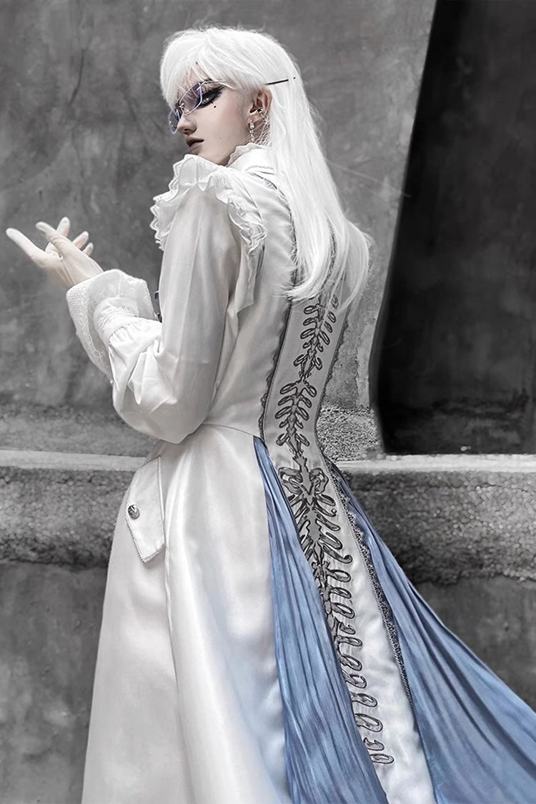 Ivory Mermaid Bone Embroidery Dapper Ouji Style Trousers