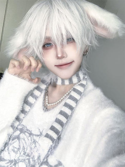 White Ouji Short Wig