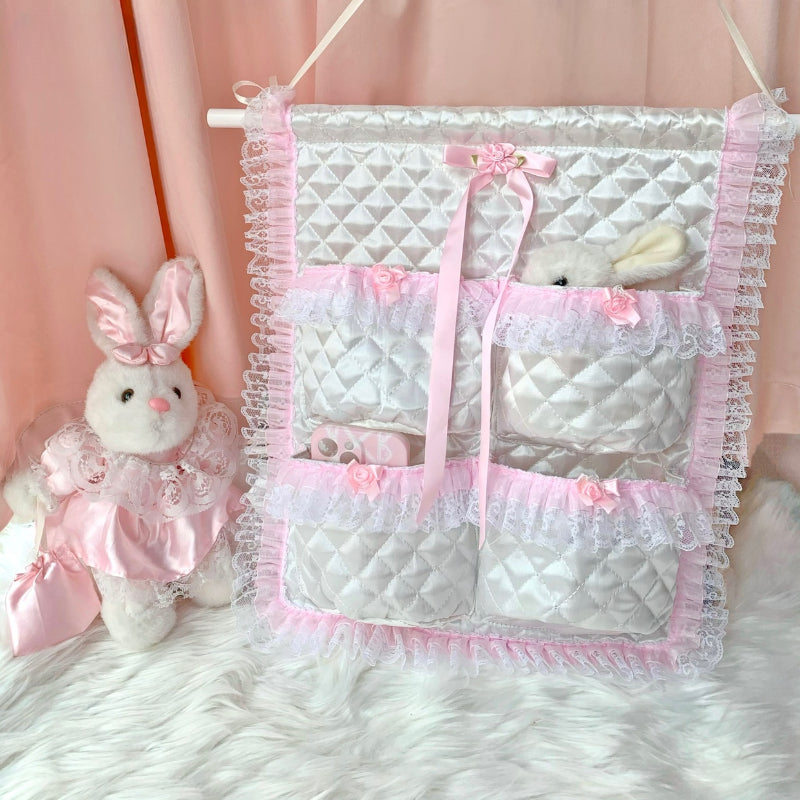 Pink Bow Storage Hanging Bag - Heartzcore MK Kawaii Store