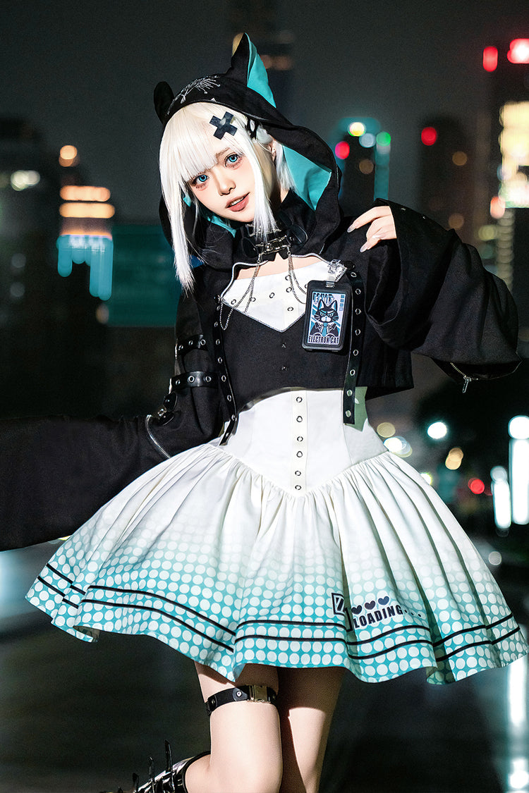 Print Future Suit Gothic Cool Lolita Dress