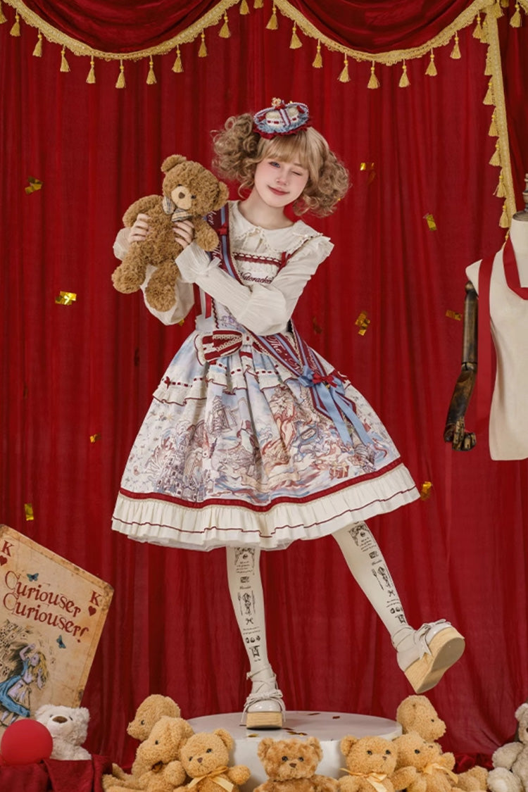 Nutcracker Sleeveless Ruffled Bow College Sweet JSK