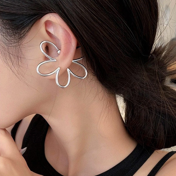 Flower Sliver Ear Cuff