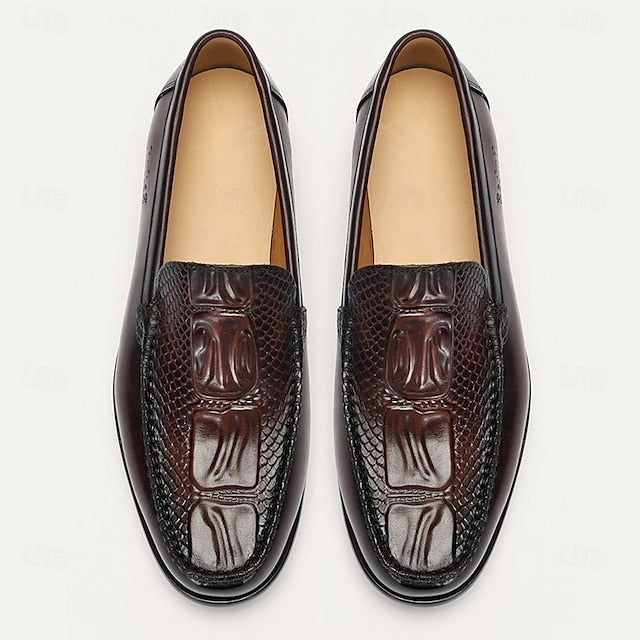 Boots Fleece Slip-Ons Winter Loafers PU lined Men's