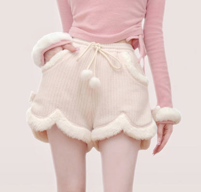 Sweet Fur Trimmed Dollette Shorts