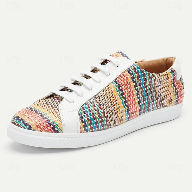 Men's Trendy – Woven Nylon Knit Sneakers Multicolor