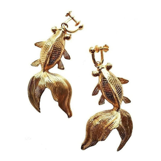 Gold Fish Earrings