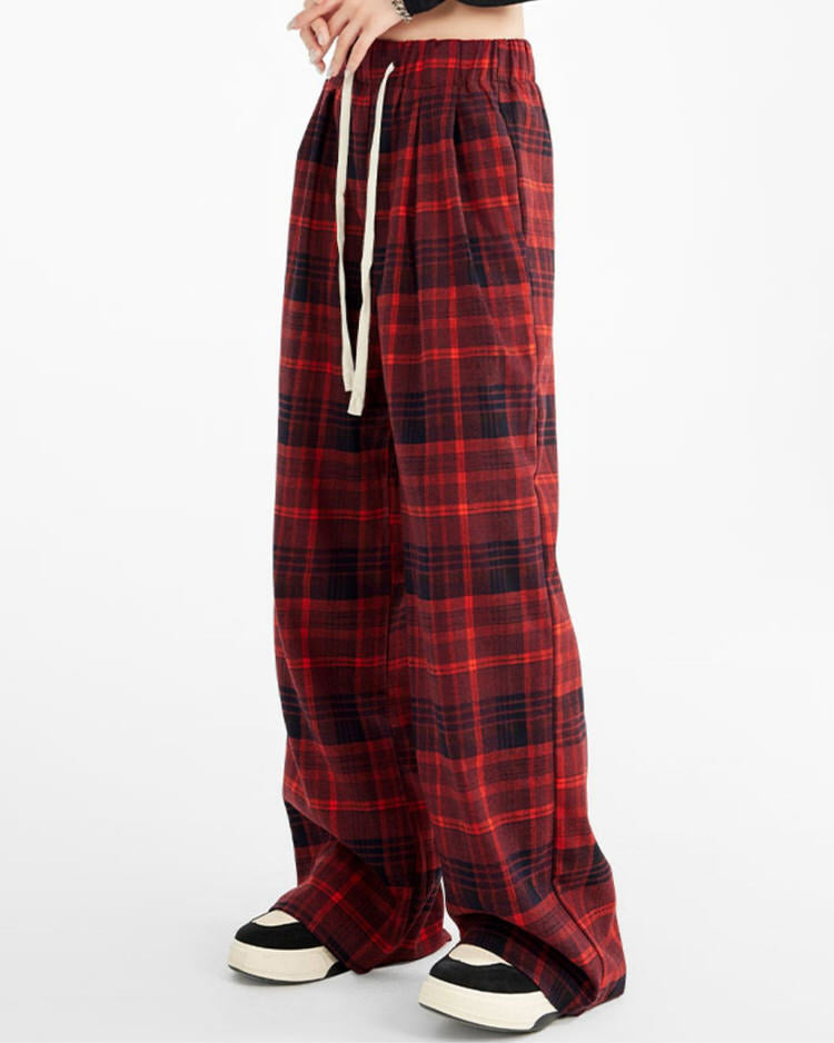 Vintage Red Plaid Pants