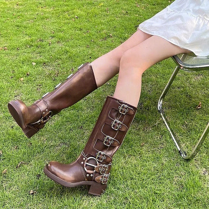 Vintage Buckle Boots