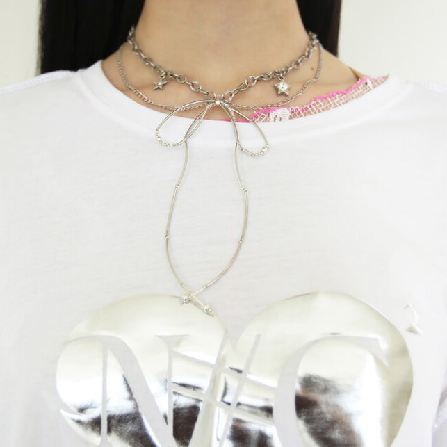 Metal Bow Chain Choker