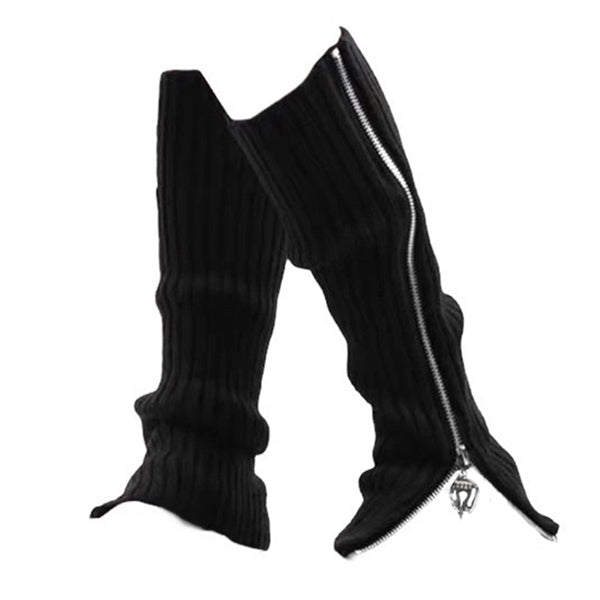 Y2K Zip Up Leg Warmers