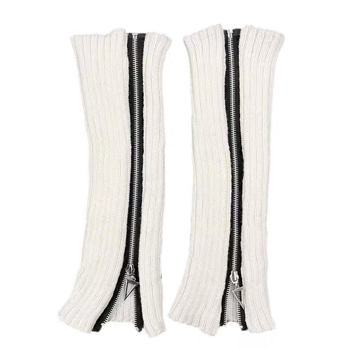 Y2K Zip Up Leg Warmers