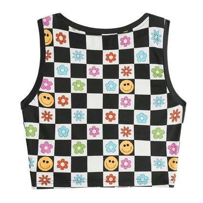 Kawaii Checker Top