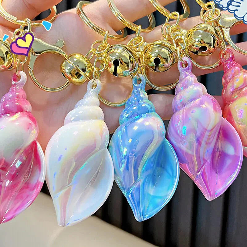 Iridescent Shiny Shell Keychain