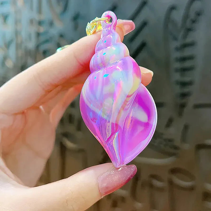 Iridescent Shiny Shell Keychain