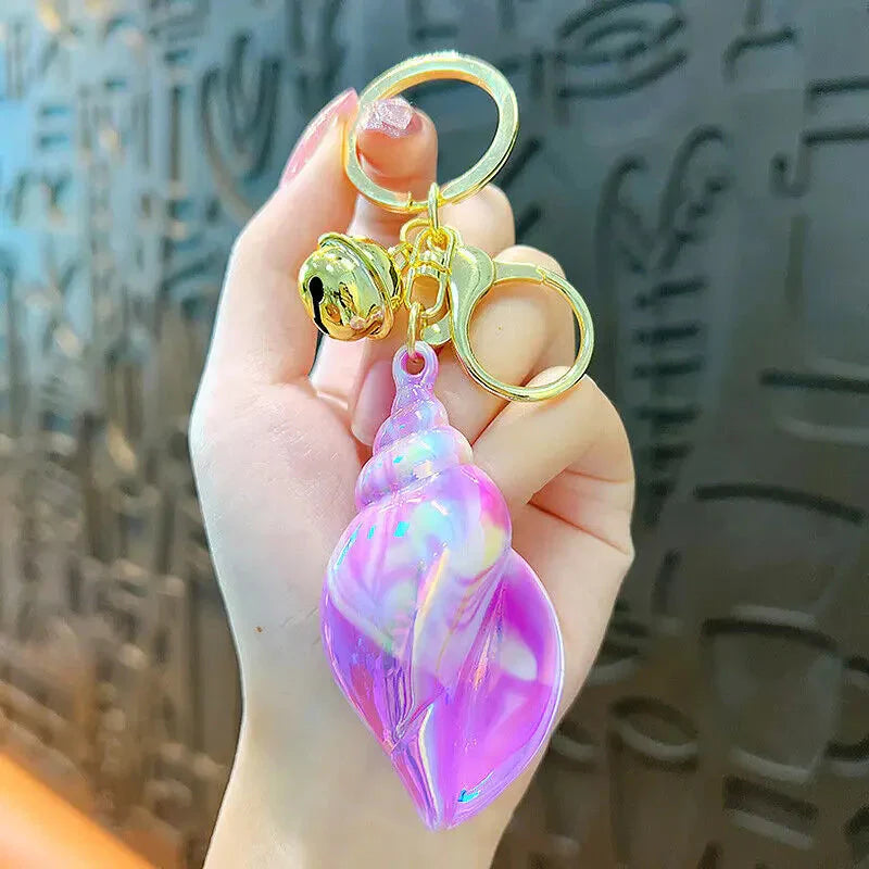 Iridescent Shiny Shell Keychain