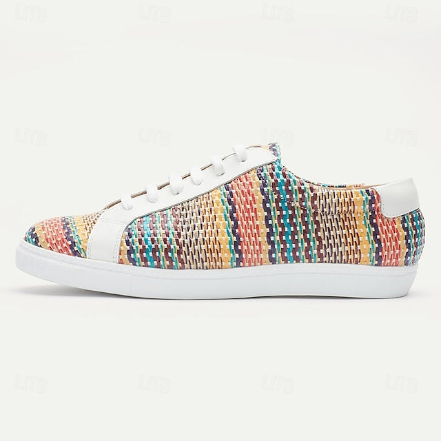 Men's Trendy – Woven Nylon Knit Sneakers Multicolor