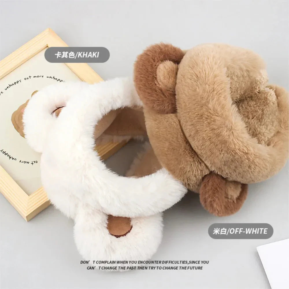 Kawaii Bear Ear Women's Winter Headband Ear Muffs