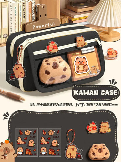 Kawaii Cute Capybara Stationery Pencil Case