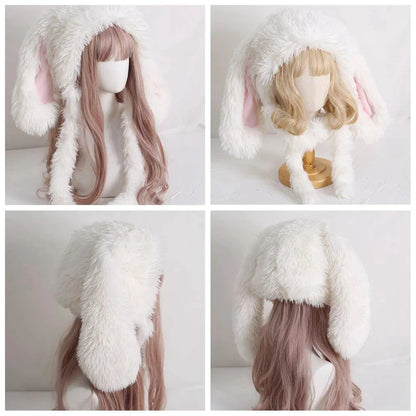 Kawaii Loppy Bunny Plush Fluffy Ear Wooly Winter Hat Clothing and Accessories by The Kawaii Shoppu | The Kawaii Shoppu