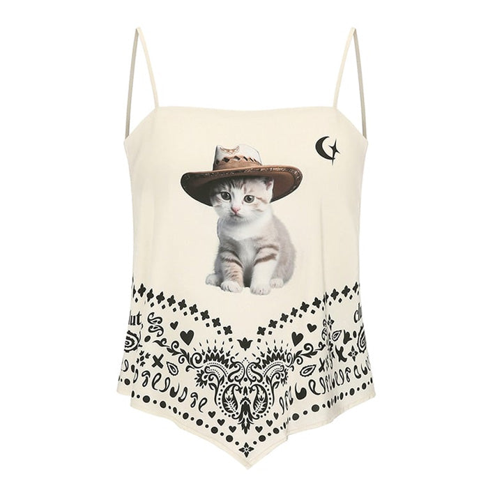 Y2K Kitty Bandana Top