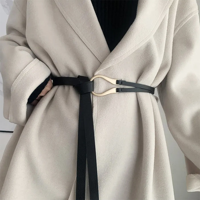 Elegant Cloth Leather Belt