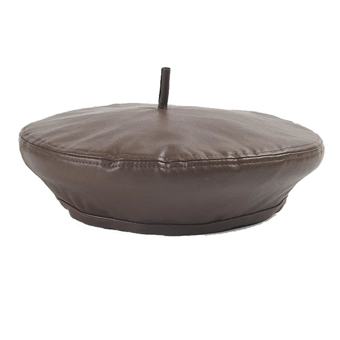 Vintage Leather Beret Hat