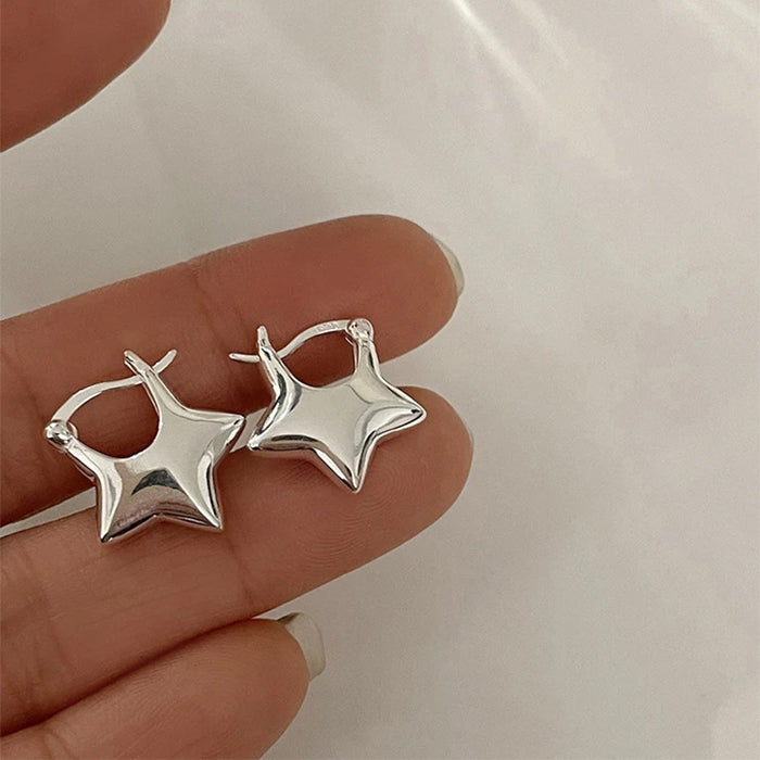 Elegant Sliver Star Earrings