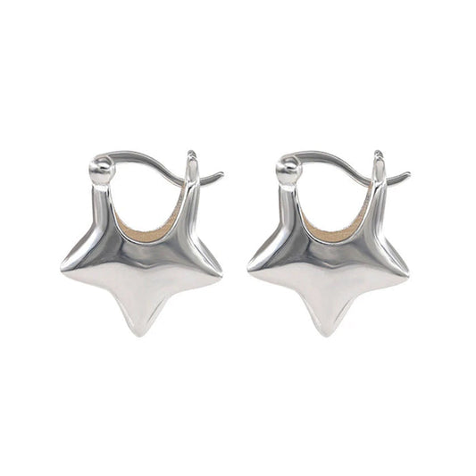 Elegant Sliver Star Earrings