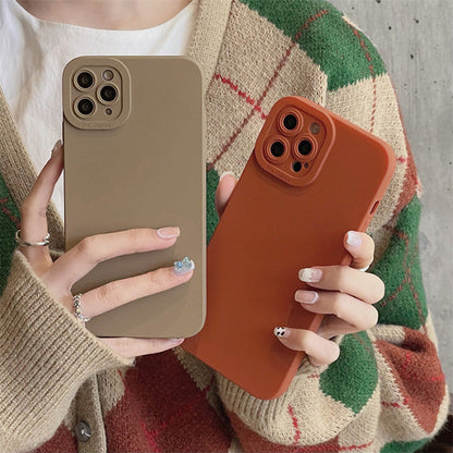 Pure Color Matte iPhone Case