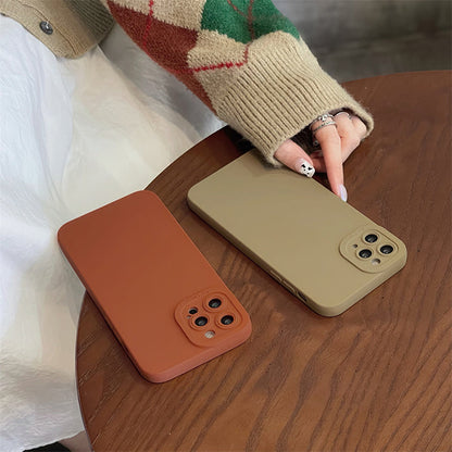 Pure Color Matte iPhone Case