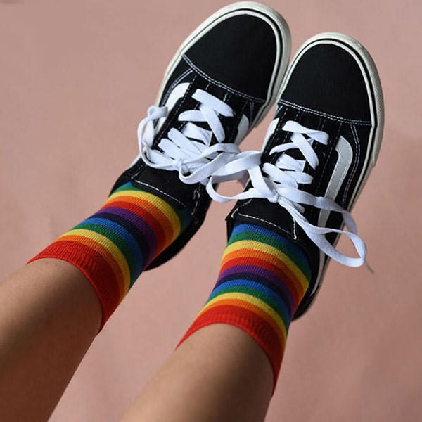 Multicolor Rainbow Socks - Free Size / Multi - Socks