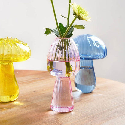 Charming Mushroom Glass Vase