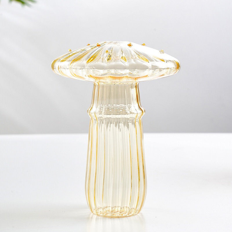 Charming Mushroom Glass Vase