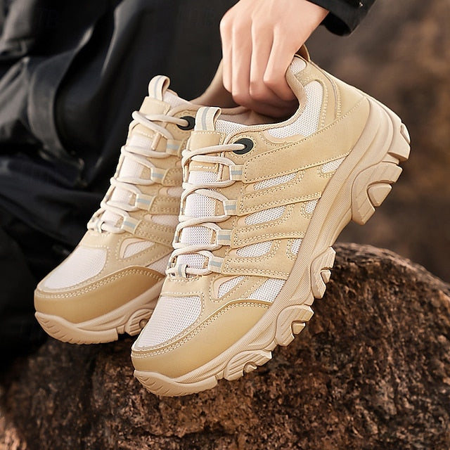 Beige Hiking - Men's Lightweight Outdoor Sneakers
