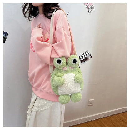 Green Plush Froggy Backpack