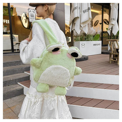 Green Plush Froggy Backpack