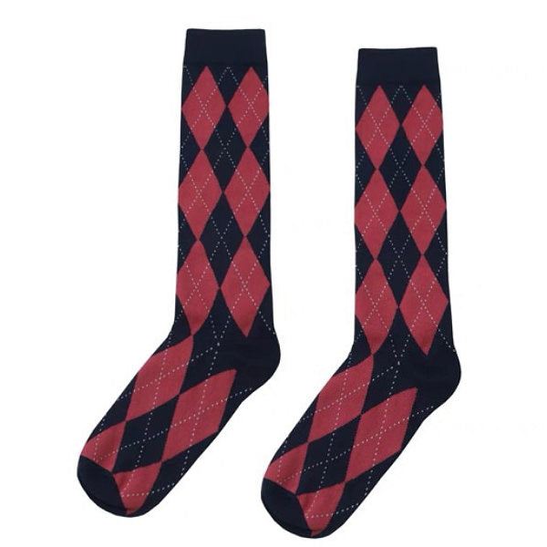 Preppy Argyle High Socks