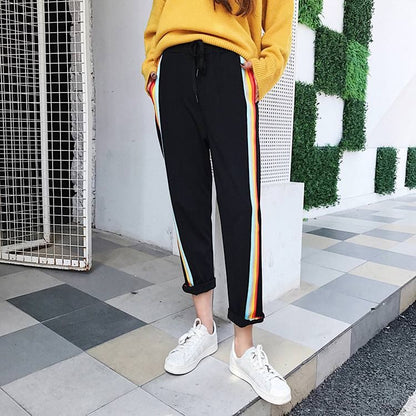 Rainbow Strip Pants - Pants