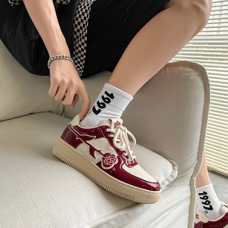 Red Rose Sneakers - Sneakers