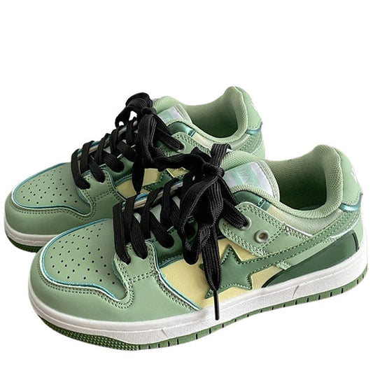 Light Green Star Sneakers