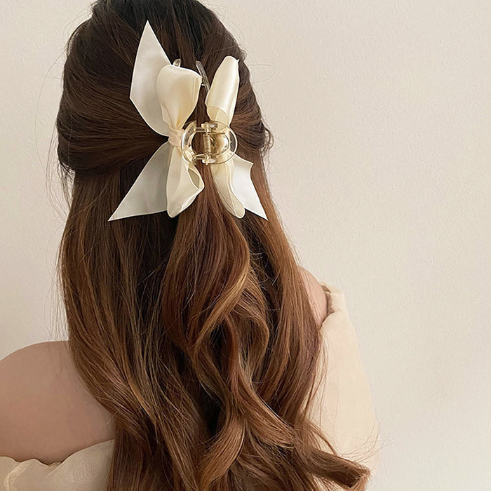 Satin Bow Hair Claw