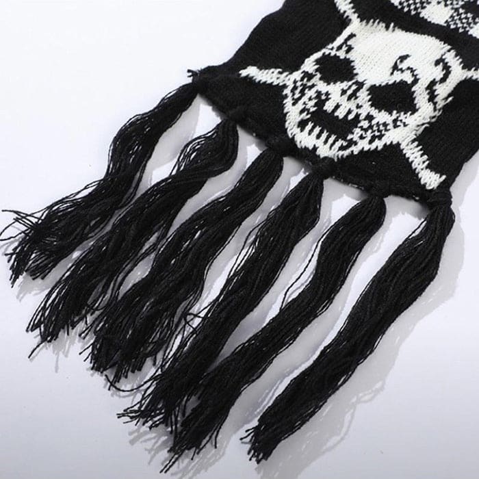 Skull Knitted Scarf - Other