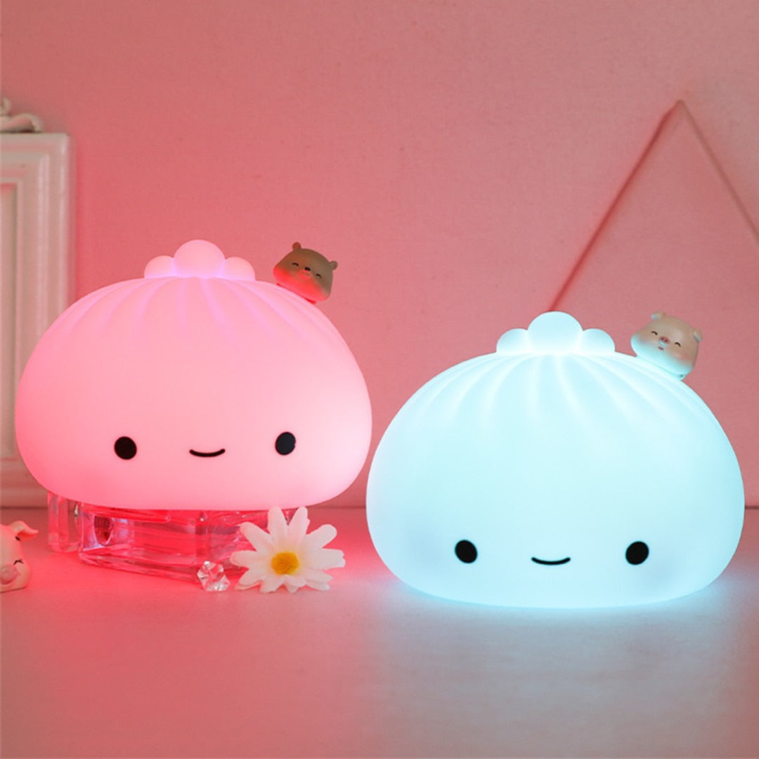 Smol dumpling lamp - desk lamp - dumpling - kawaii - led