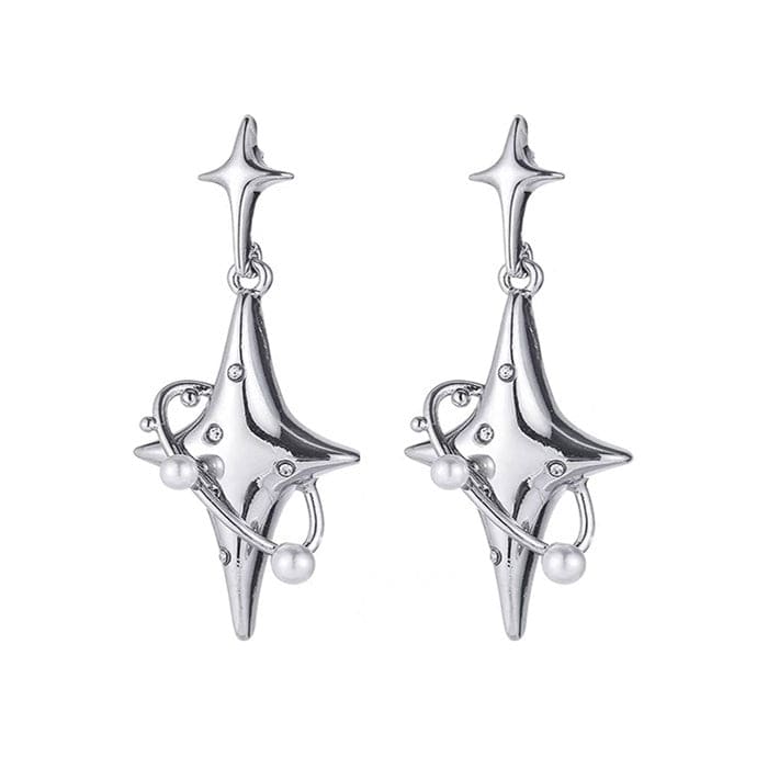 Star Aesthetic Earrings - Standart / Silver - earrings