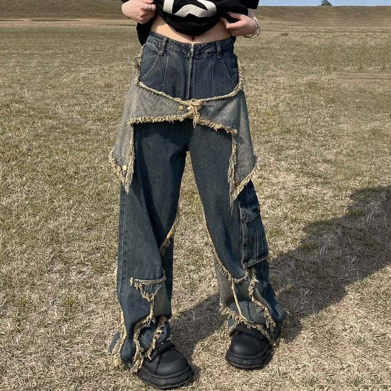 Y2K Cool Star Wide Leg Jeans