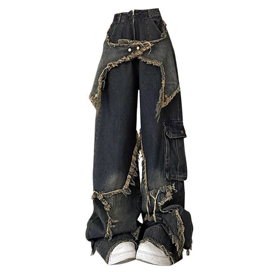 Y2K Cool Star Wide Leg Jeans