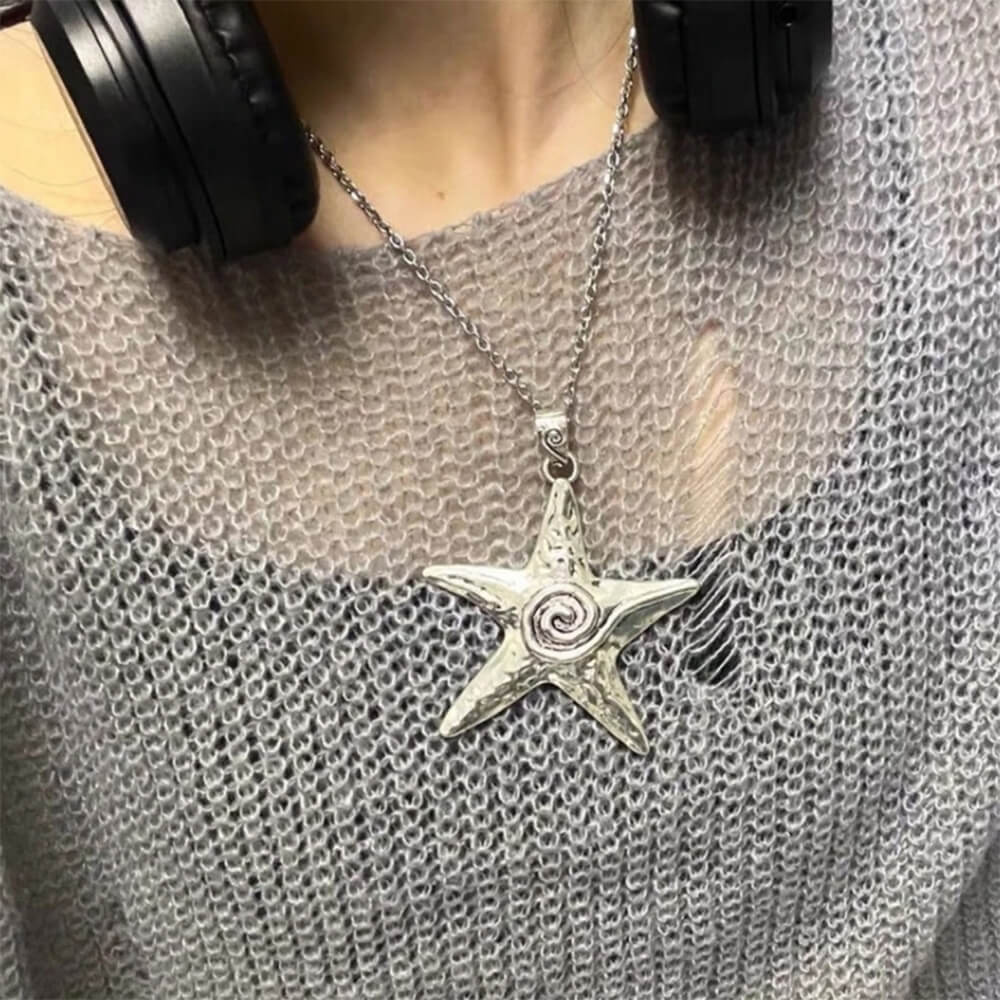 Chunky Starfish Pendant Necklace