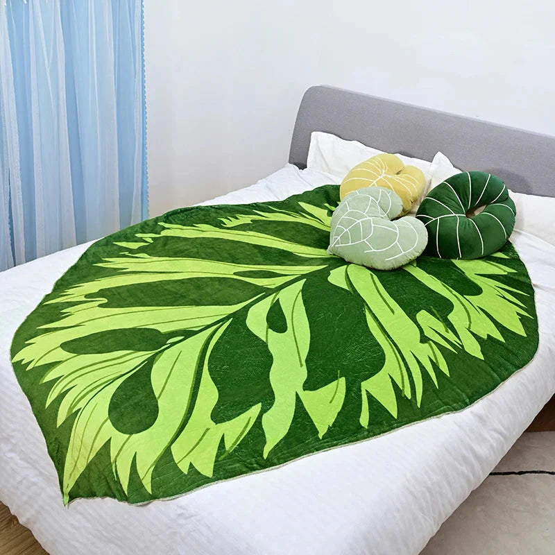 Super Soft Giant Leaf Blanket for Bed / Sofa