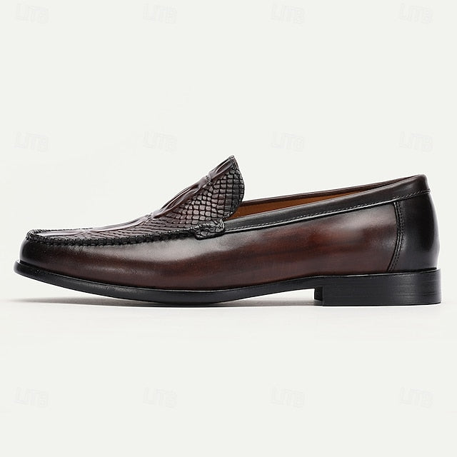 Boots Fleece Slip-Ons Winter Loafers PU lined Men's