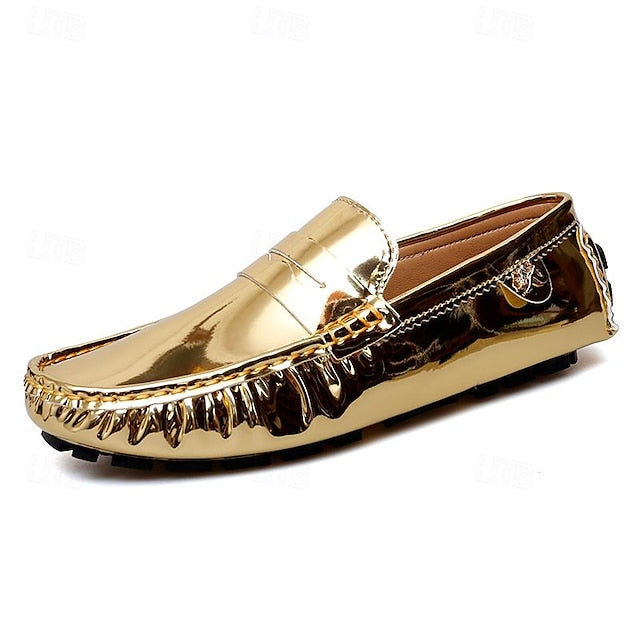 Penny Leather PU Slip-Ons Loafers Driving Men's